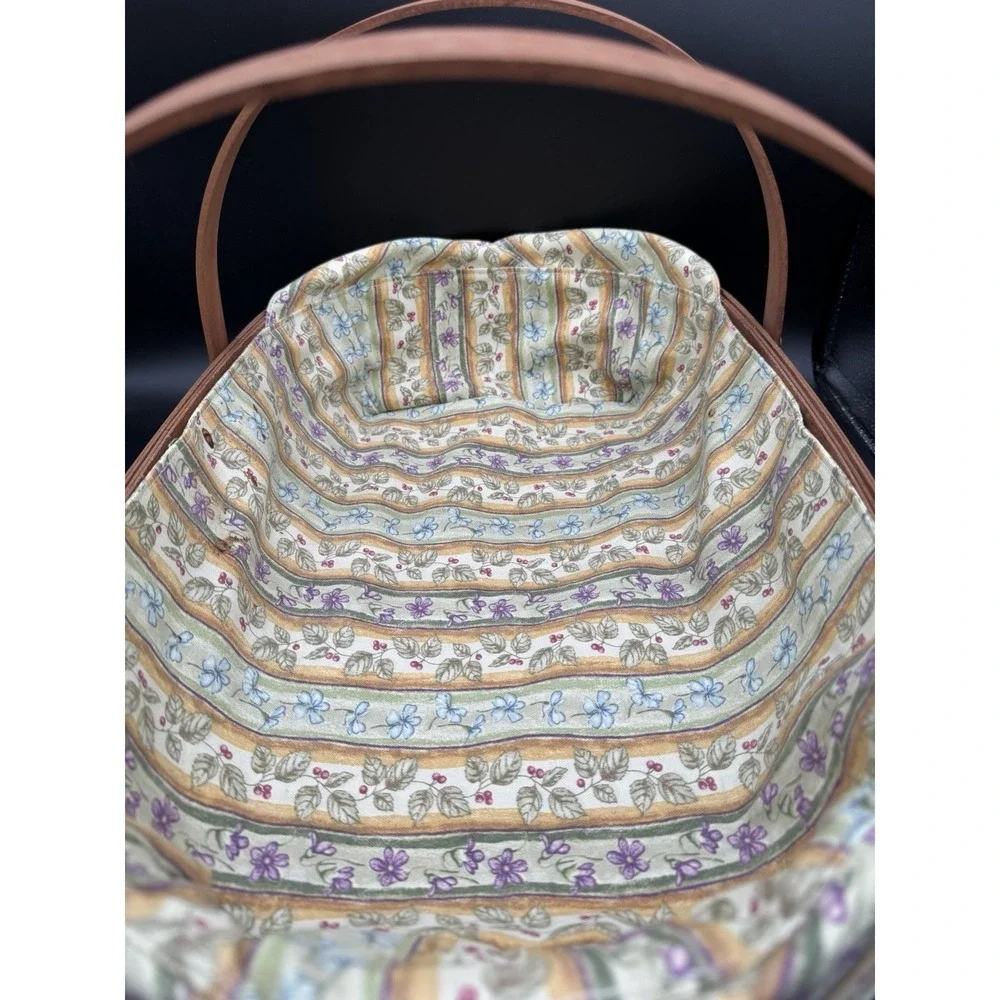 Longaberger 2007 Medium Oval Gathering Basket 🧺🌿 w/ Fabric Liner – Classic
